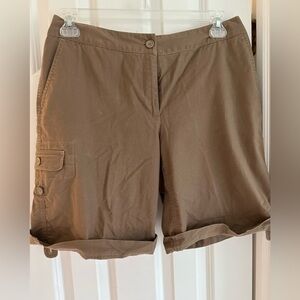Izod, brown shorts, size 12, 9” inseam,